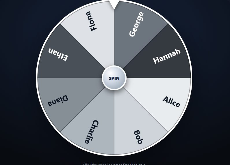 Spin the Wheel App