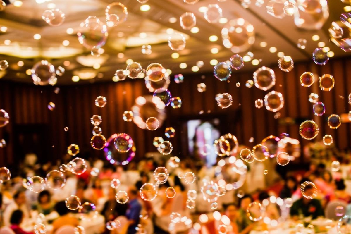 Bubble machine at an event
